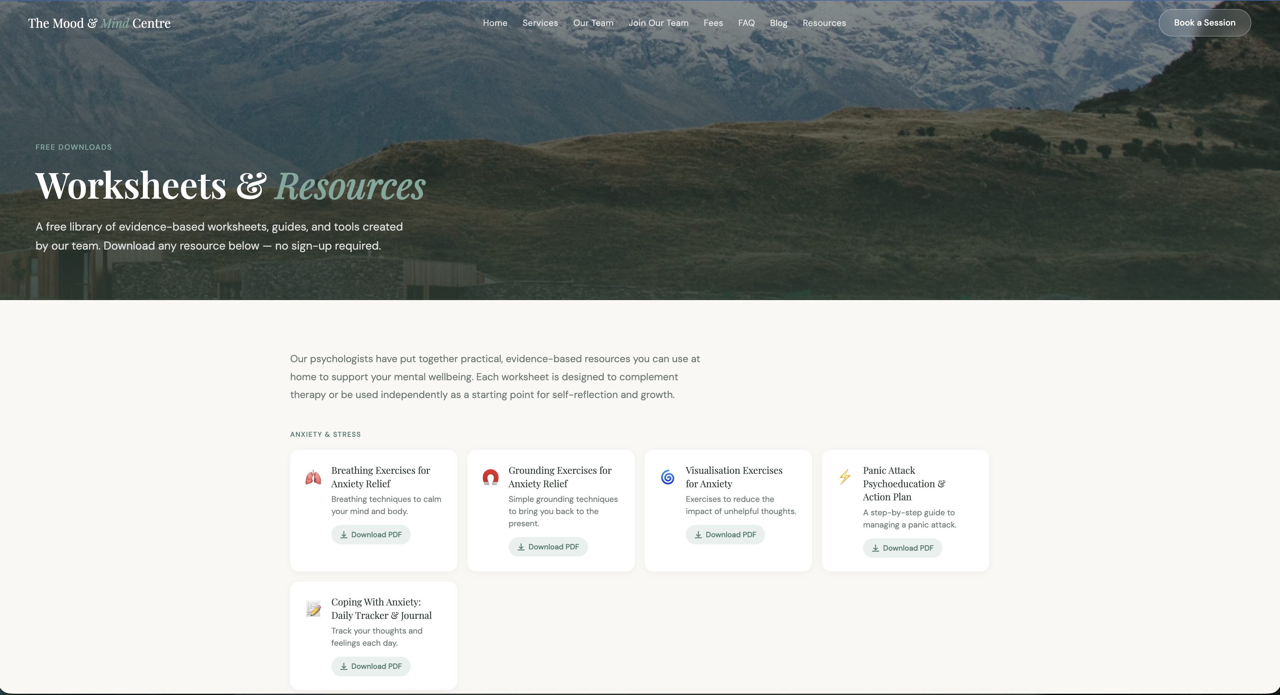Mood & Mind — Resources